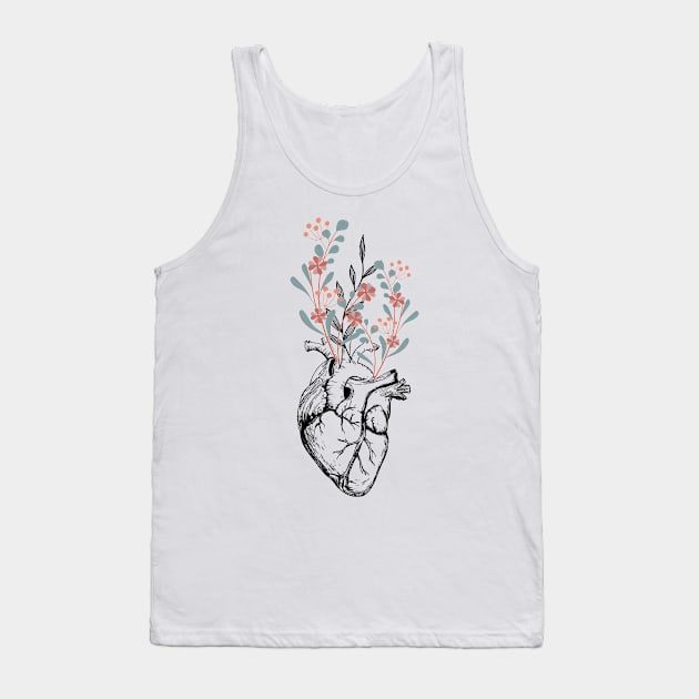 Heart foliage Tank Top by shopfindingbeni